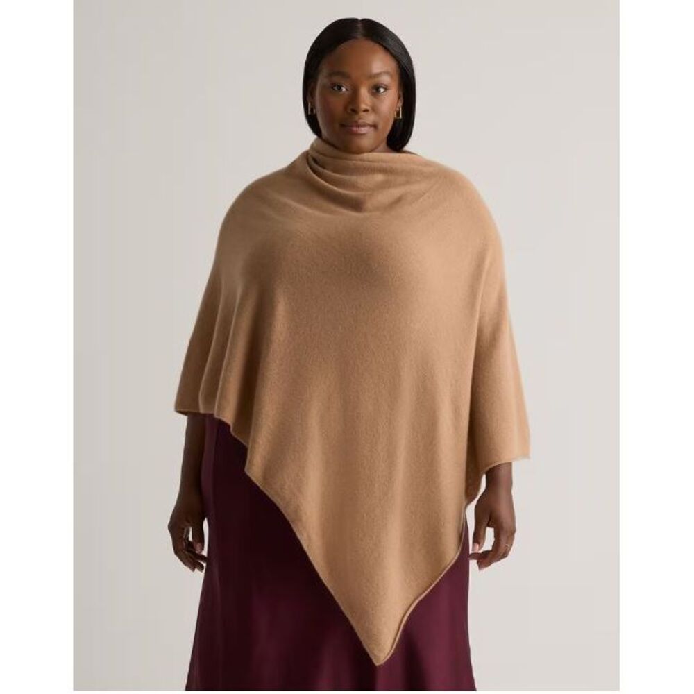 Quince Tan Cashmere Poncho